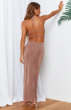 BB Exclusive Miranda Brown Midi Dress Dresses