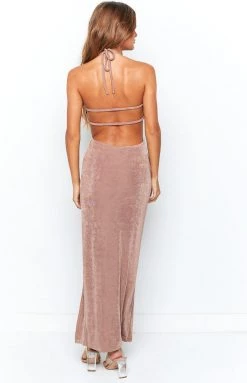 BB Exclusive Miranda Brown Midi Dress Dresses