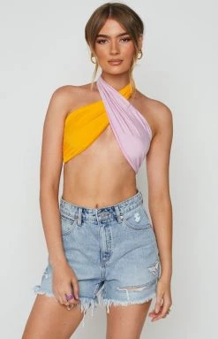 9.0 Swim Tops Miss America Top Orange