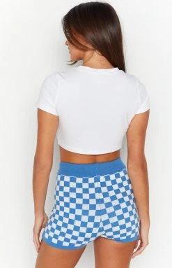 Beginning Boutique Bottoms Miyah Blue Bike Shorts 10 Beginning Boutique Bottoms Miyah Blue Bike Shorts