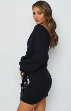 BB Exclusive Molly Wrap Knit Dress Black Dresses 12 BB Exclusive Molly Wrap Knit Dress Black Dresses