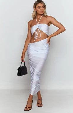 Bottoms Lioness Monaco Midi Skirt White 11 Bottoms Lioness Monaco Midi Skirt White