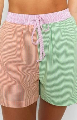 Beginning Boutique Bottoms Moreton Striped Shorts Green 14 Beginning Boutique Bottoms Moreton Striped Shorts Green