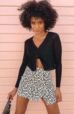 Beginning Boutique Morning Light Cardi Black Tops