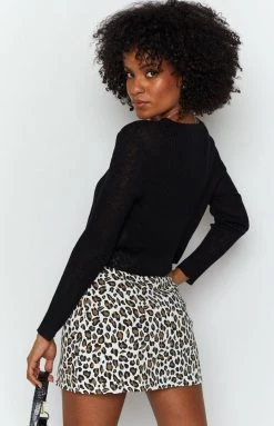 Beginning Boutique Morning Light Cardi Black Tops