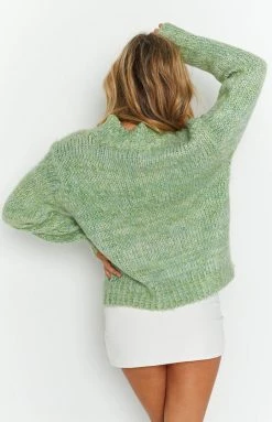 Beginning Boutique Tuscany Green Sweater
