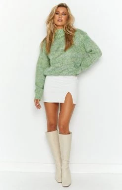 Beginning Boutique Tuscany Green Sweater