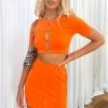 BB Exclusive Moscow Crop Top Orange Tops