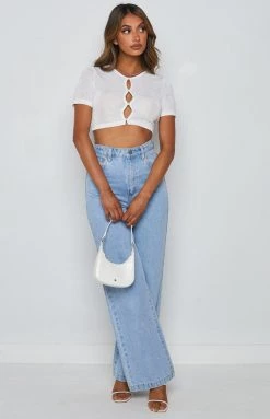 BB Exclusive Tops Moscow Crop Top White