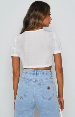BB Exclusive Tops Moscow Crop Top White