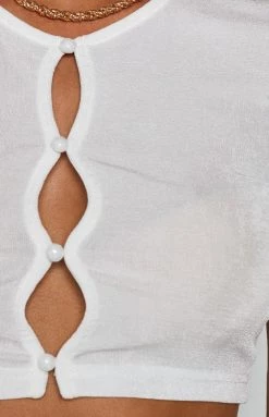 BB Exclusive Tops Moscow Crop Top White