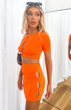 BB Exclusive Moscow Mini Skirt Orange Bottoms