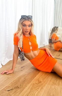 BB Exclusive Moscow Mini Skirt Orange Bottoms