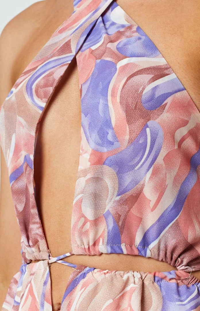 Beginning Boutique Motive Pink Printed Playsuit Mini Dresses 6 Beginning Boutique Motive Pink Printed Playsuit Mini Dresses