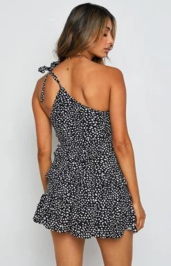 Beginning Boutique Move On Up Mini Dress Black Spot Dresses