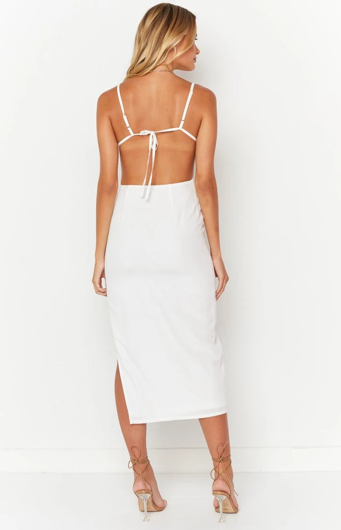 BB Exclusive Dresses Mulan White Midi Dress 4 BB Exclusive Dresses Mulan White Midi Dress