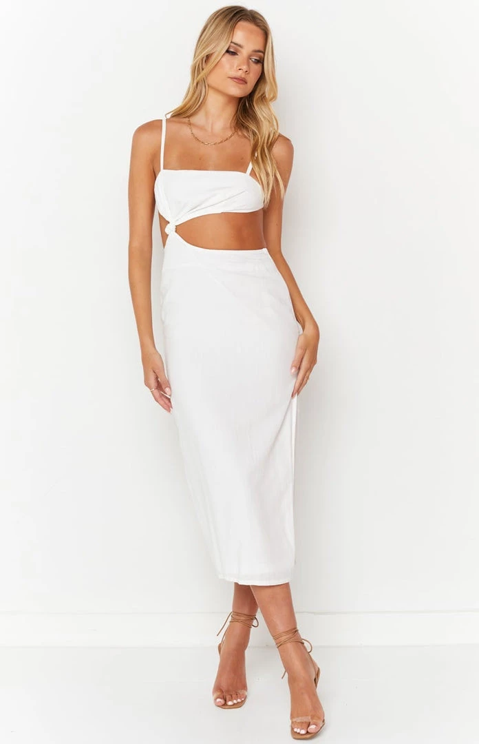 BB Exclusive Dresses Mulan White Midi Dress 6 BB Exclusive Dresses Mulan White Midi Dress