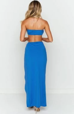 BB Exclusive Murphy Cobalt Midi Skirt