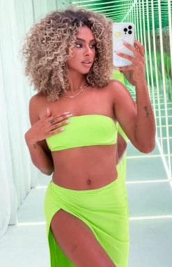 BB Exclusive Tops Murphy Lime Bandeau Top