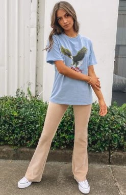 Beginning Boutique Myah Cord Pants Beige Bottoms