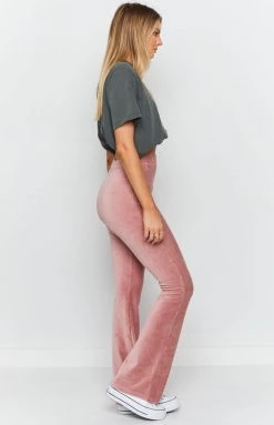 Beginning Boutique Myah Cord Pants Rust Bottoms