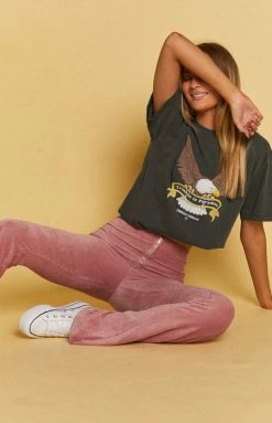 Beginning Boutique Myah Cord Pants Rust Bottoms