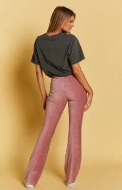 Beginning Boutique Myah Cord Pants Rust Bottoms