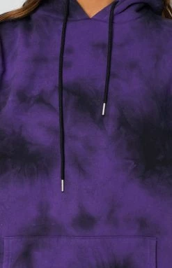 Outerwear Nana Judy Delta Hooded Oversize Sweater Purple Tie Dye