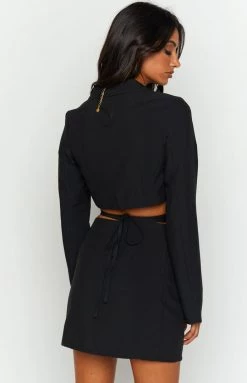 BB Exclusive Nancy Black Wrap Crop Blazer Crop Tops 11 BB Exclusive Nancy Black Wrap Crop Blazer Crop Tops