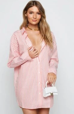 BB Exclusive Nantes Shirt Dress Pink