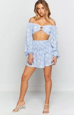 BB Exclusive Naples Mini Skirt Blue Shell Bottoms