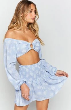 BB Exclusive Naples Mini Skirt Blue Shell Bottoms