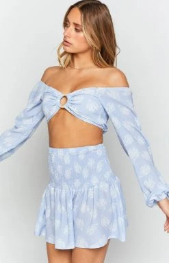 BB Exclusive Naples Mini Skirt Blue Shell Bottoms