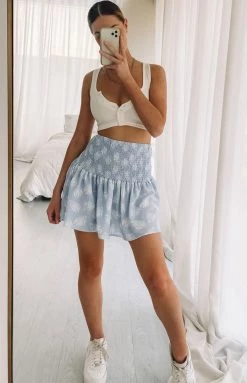 BB Exclusive Naples Mini Skirt Blue Shell Bottoms