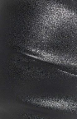 BB Exclusive Tops Nation Black PU Strapless Crop Top