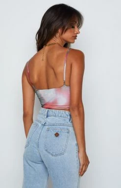 Beginning Boutique Tops Nava Pink Multi Crop Top