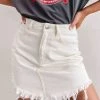 BB Exclusive Naya Denim Skirt Cream Bottoms