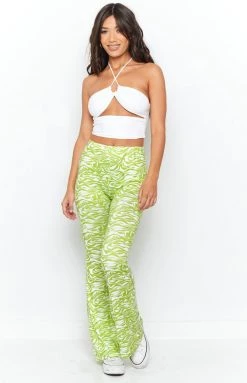 Beginning Boutique Neon Lights Flared Pants Green 10 Beginning Boutique Neon Lights Flared Pants Green