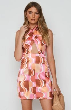 Beginning Boutique New Life Orange Mini Dress Dresses