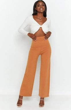 BB Exclusive Nice Knit Pants Rust Bottoms