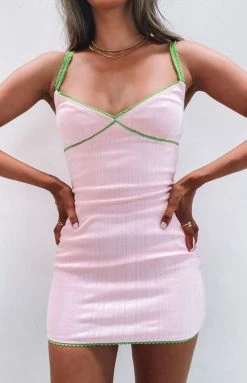 BB Exclusive Nicole Rib Mini Dress Pink
