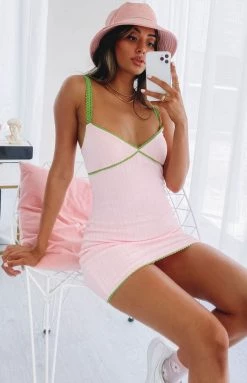 BB Exclusive Nicole Rib Mini Dress Pink