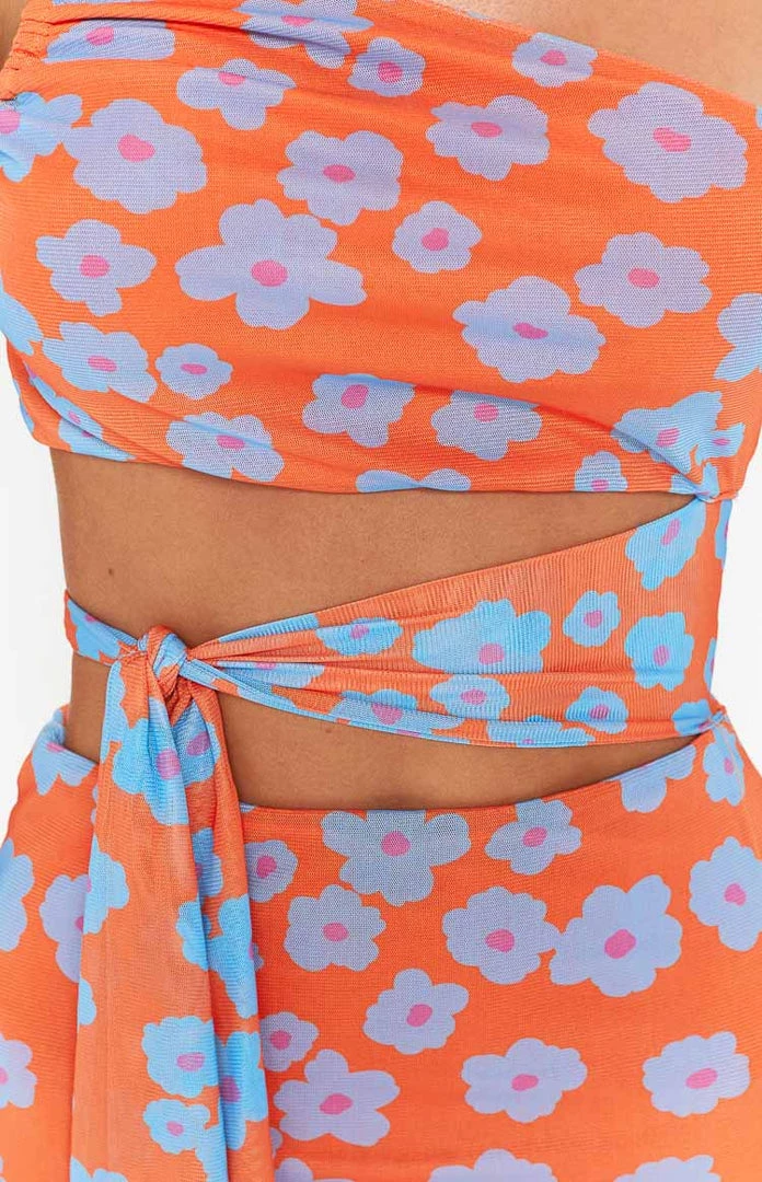 BB Exclusive New Nikita Orange Floral Mini Dress 8 BB Exclusive New Nikita Orange Floral Mini Dress