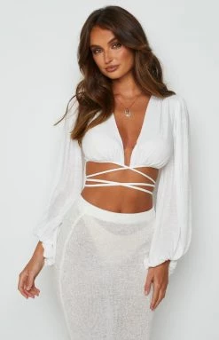 Beginning Boutique Nikki Tie Up Top White 15 Beginning Boutique Nikki Tie Up Top White