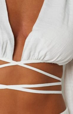 Beginning Boutique Nikki Tie Up Top White 18 Beginning Boutique Nikki Tie Up Top White