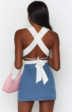 BB Exclusive Niomi Crop Top White Tops