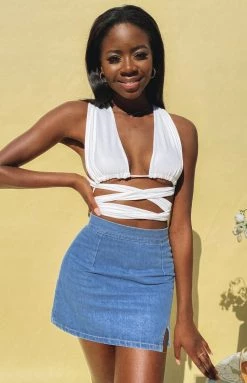 BB Exclusive Niomi Crop Top White Tops
