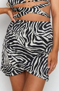 BB Exclusive Bottoms Niomi Wrap Skirt Zebra
