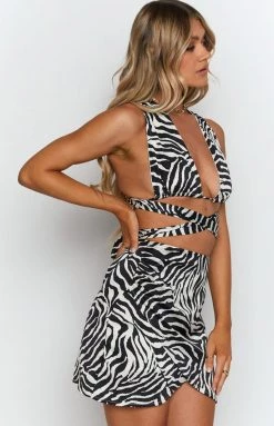 BB Exclusive Bottoms Niomi Wrap Skirt Zebra
