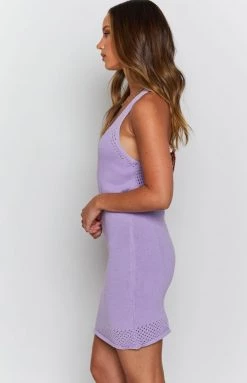 BB Exclusive Noa Knit Halter Dress Lilac